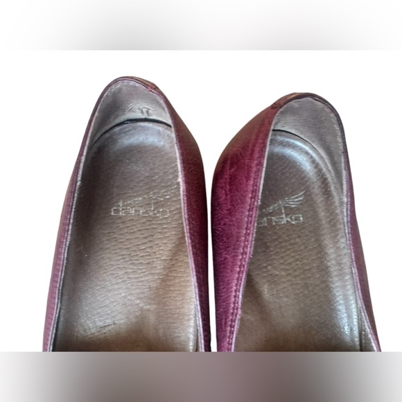 Women's Dansko Purple Wedge Pump Shoe Loafer Liliana Leather Size 38 - Picture 6 of 12